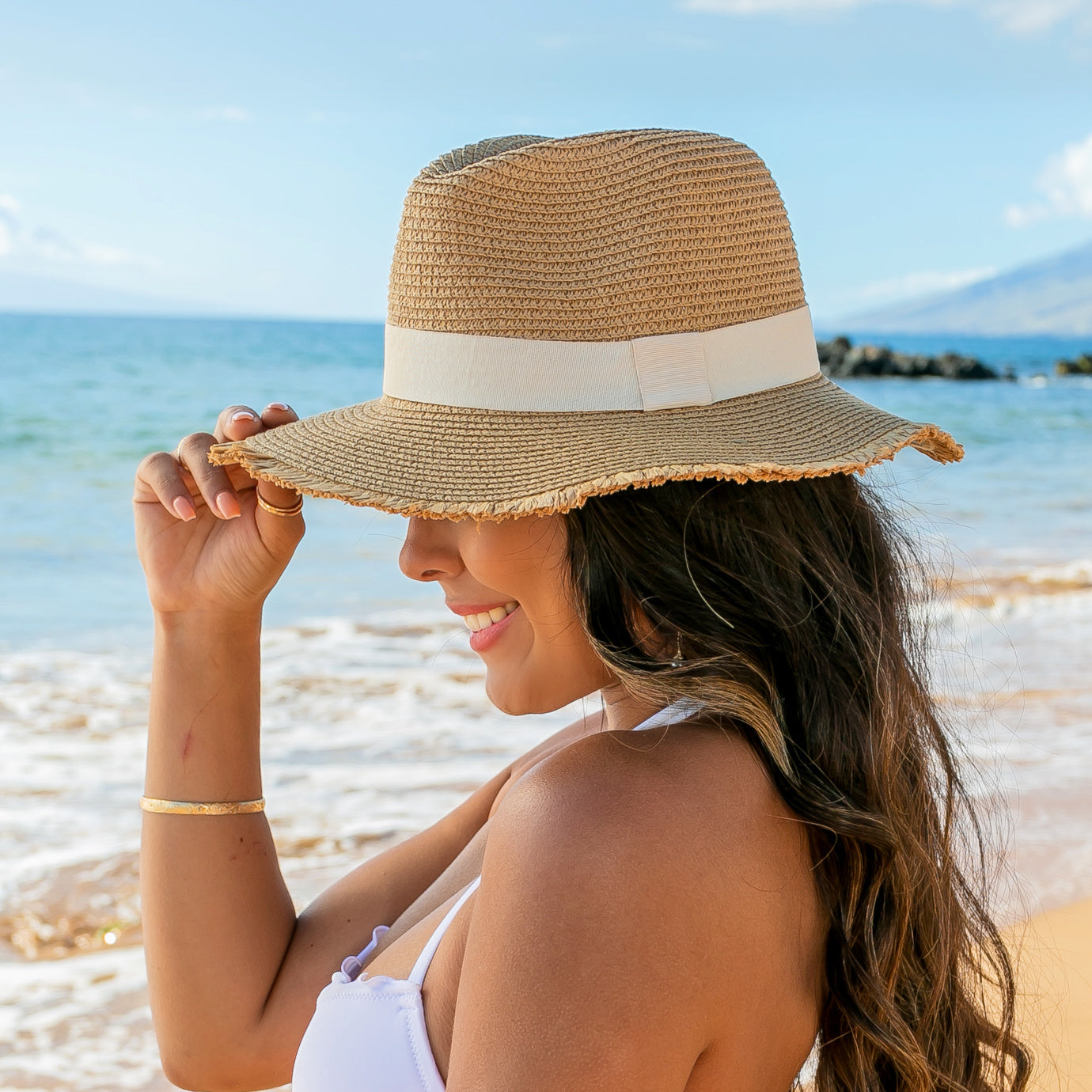 Fray Edge Panama Hat in multiple colors