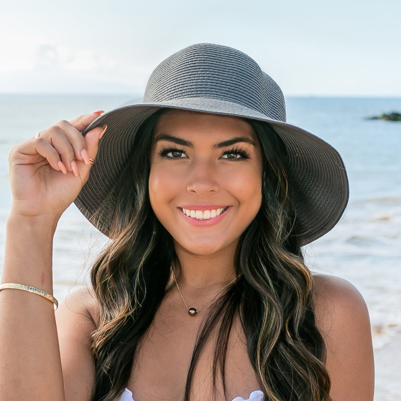 Foldable Back Bow Sun Hat in multiple colors