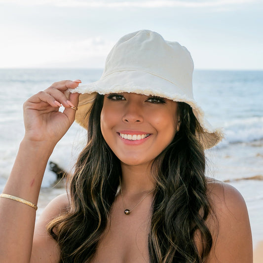 Frayed Edge Canvas Bucket Hat in multiple colors
