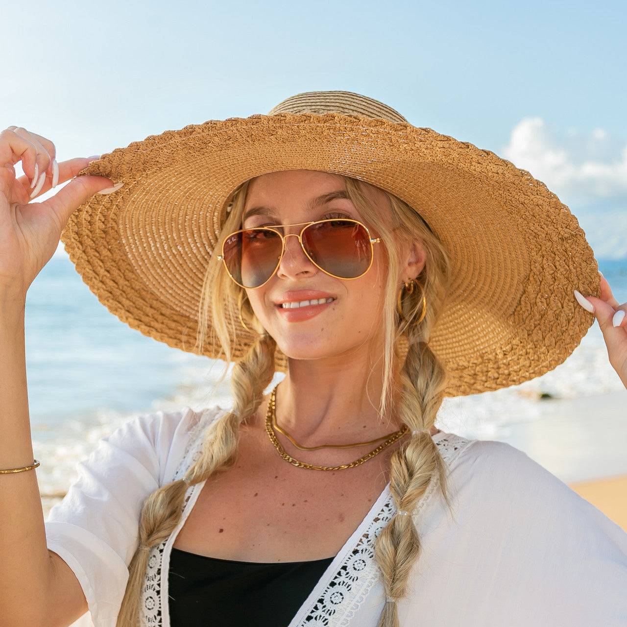 Scallop Edge Sun Hat in multiple colors