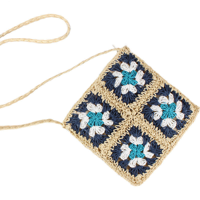 Eliza Crochet & Straw Crossbody Bag in multiple colors