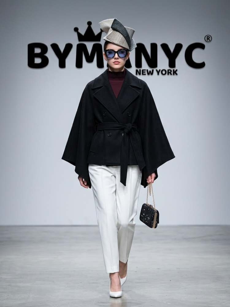 WOMEN'S CAPE JACKET Ecological Prêt-à-Porter New Collection BRYANT PARK BYMANYC ® New York-0