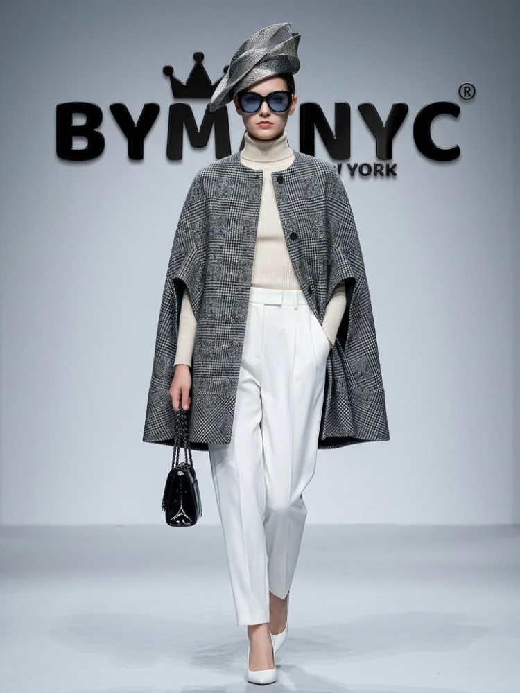 WOMEN'S CAPE JACKET Ecological Prêt-à-Porter New Collection FIFTH AVENUE BYMANYC ® New York-0