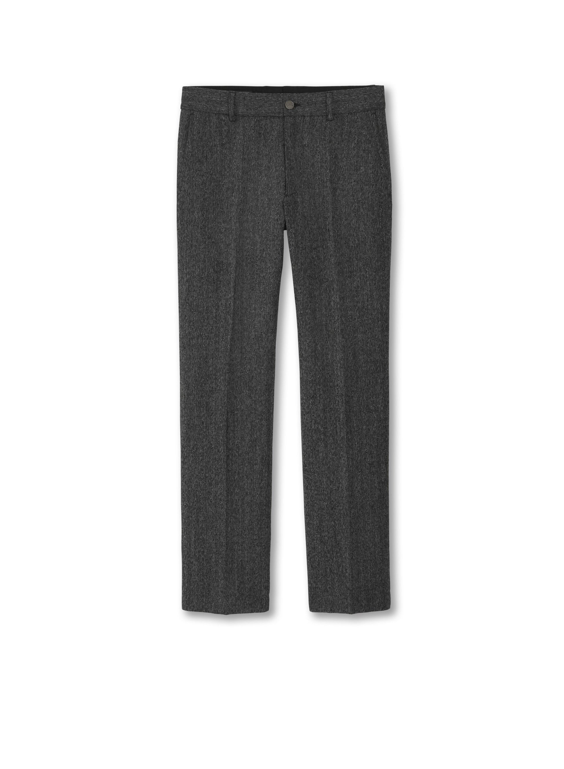 Linen Blend Easy Fit Pant (Iron)-0