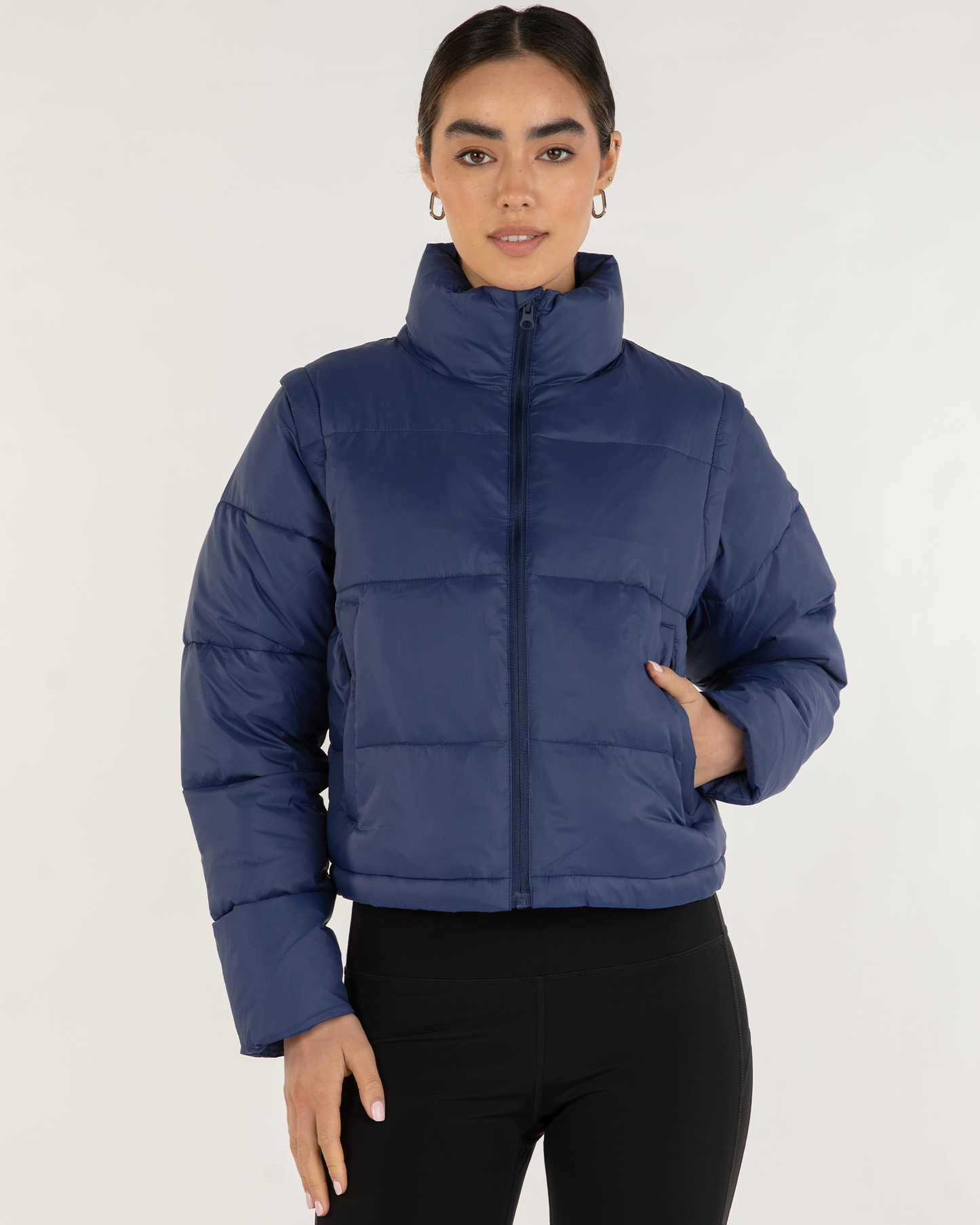 Puffer Convertible Jacket Vest in multiple colors