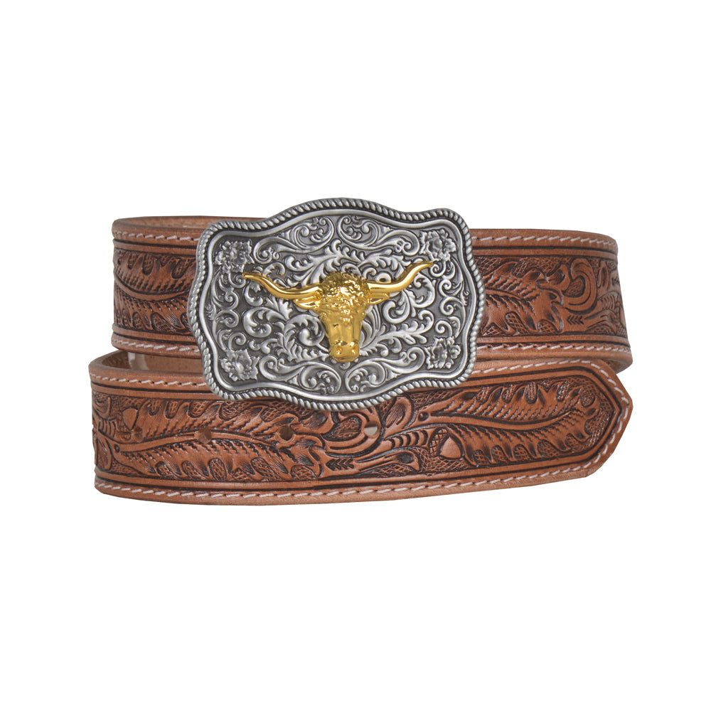 Tooled Leather Belt
