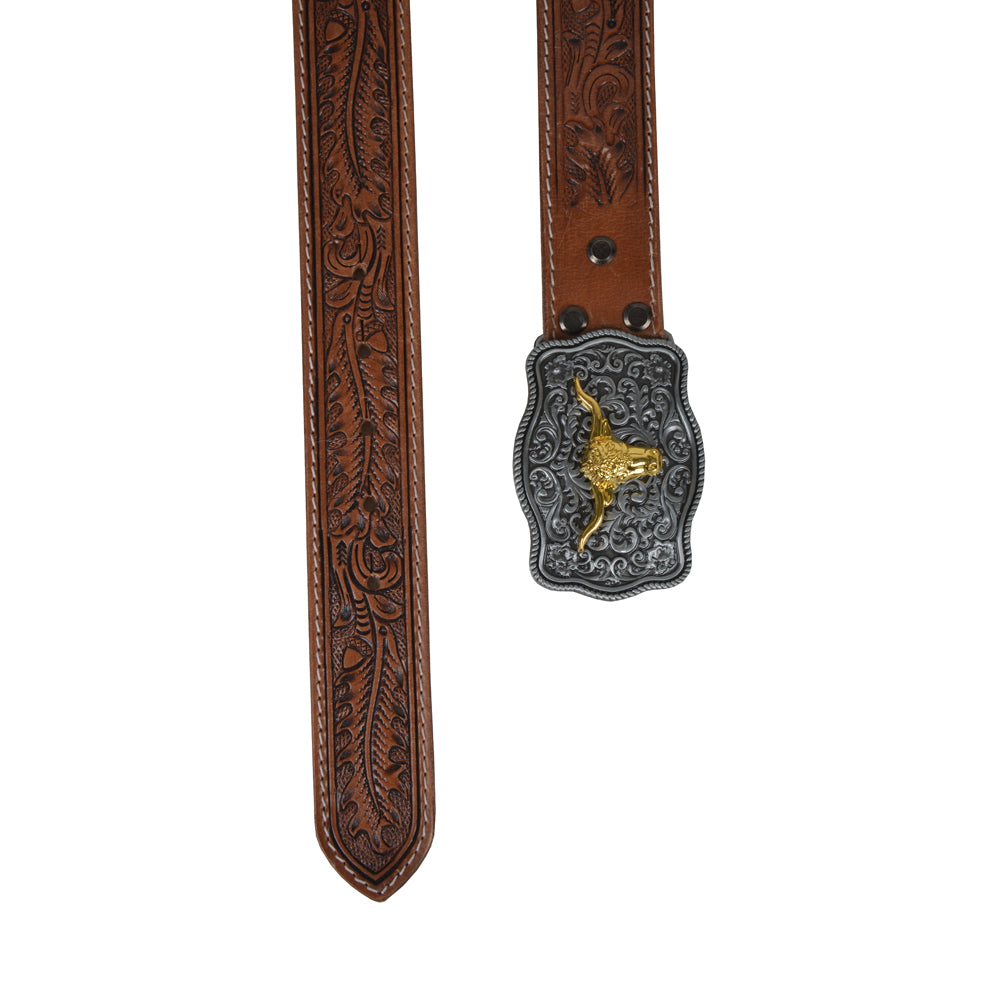 Tooled Leather Belt
