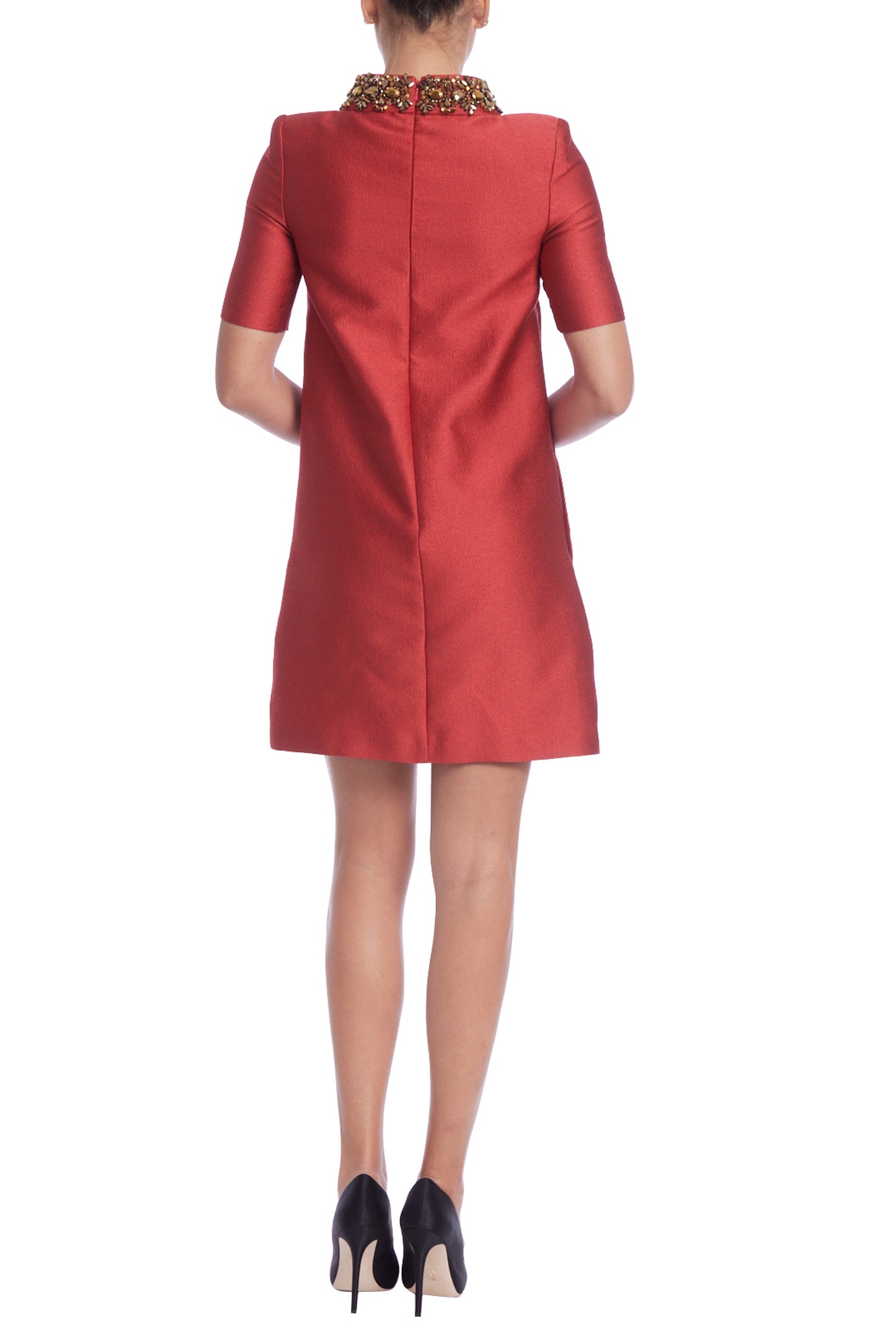 Badgley Mischka Beaded Shift Dress