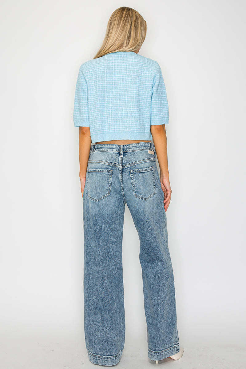 The Winnie Jean - Adjustable Waistband High Rise Baggy Wide by Artemis Vintage
