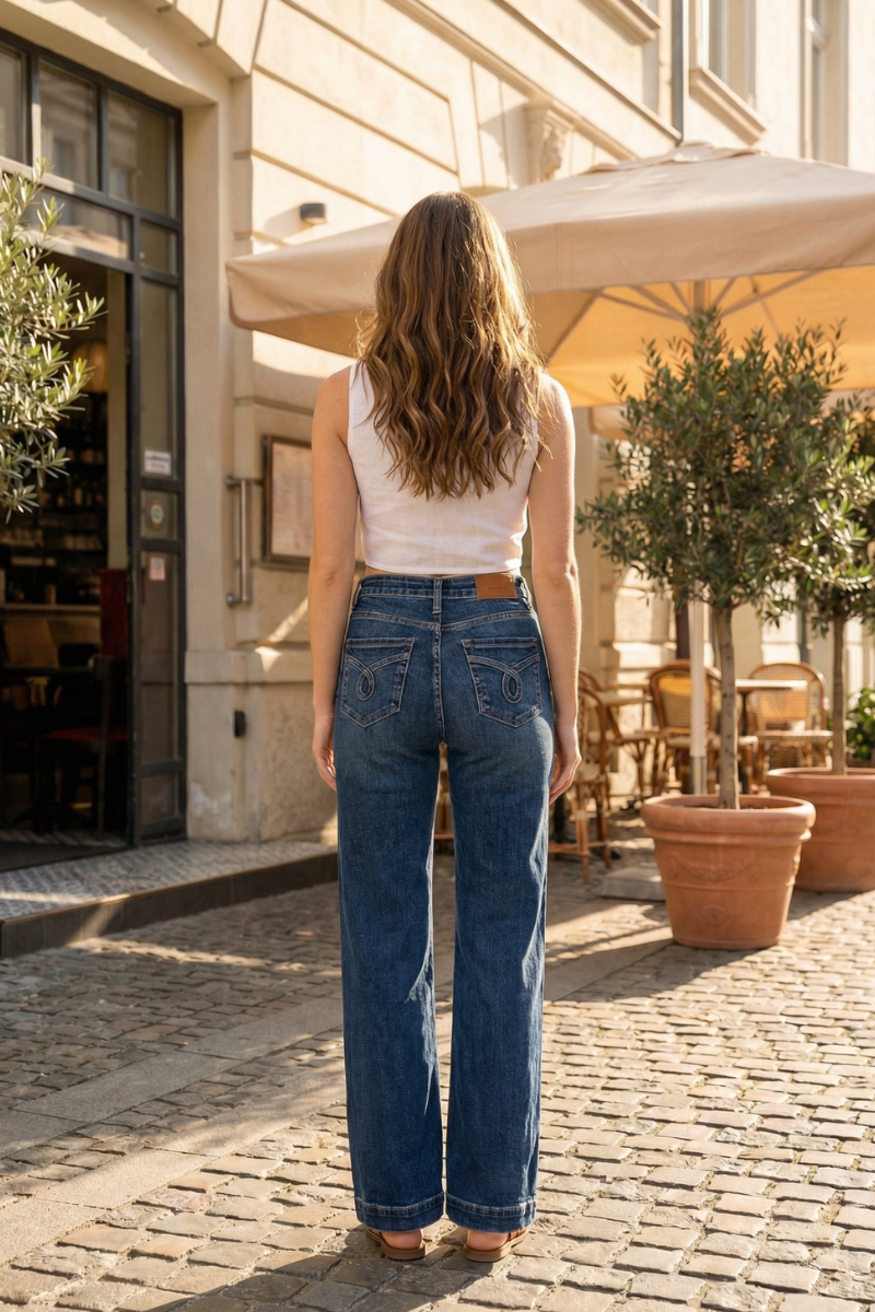 The Josephine Jean - High Rise Relaxed Flare with Tummy Control by Artemis Vintage