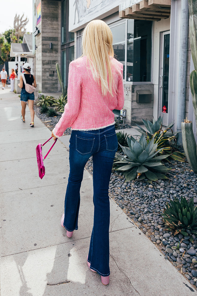 The Rylie Jean - Mid Rise Flare with Contrasting Stitch by Enjean