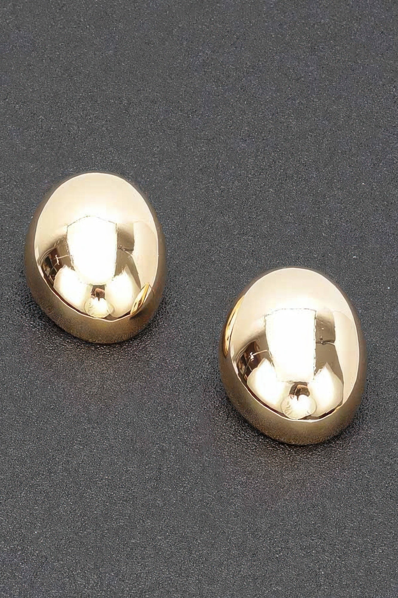 Vintage Oval Earrings (gold plated) in gold and silver