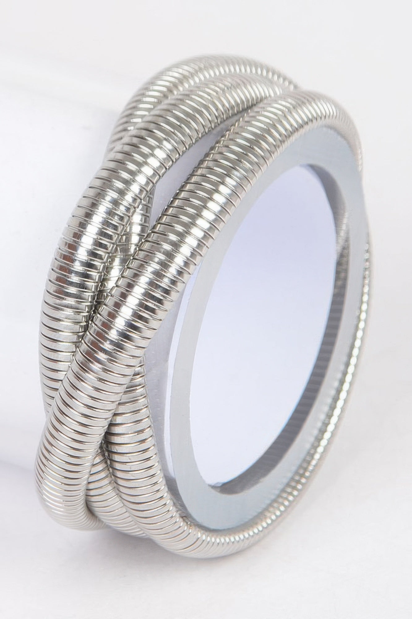 Triple Stretch Chain Bracelet in gold and silver