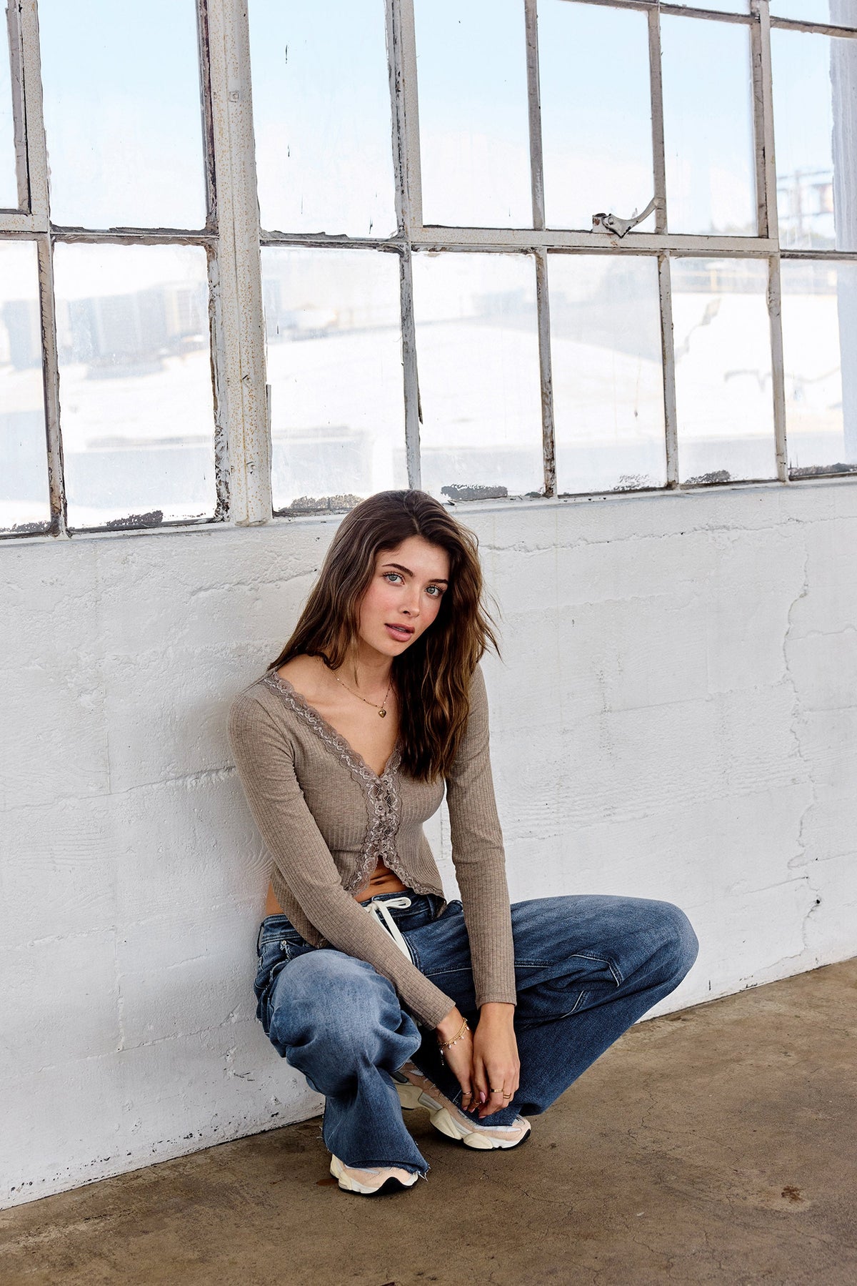 The Uma Jean - High Rise Relaxed Wide Leg with Waist String by Enjean in multiple washes