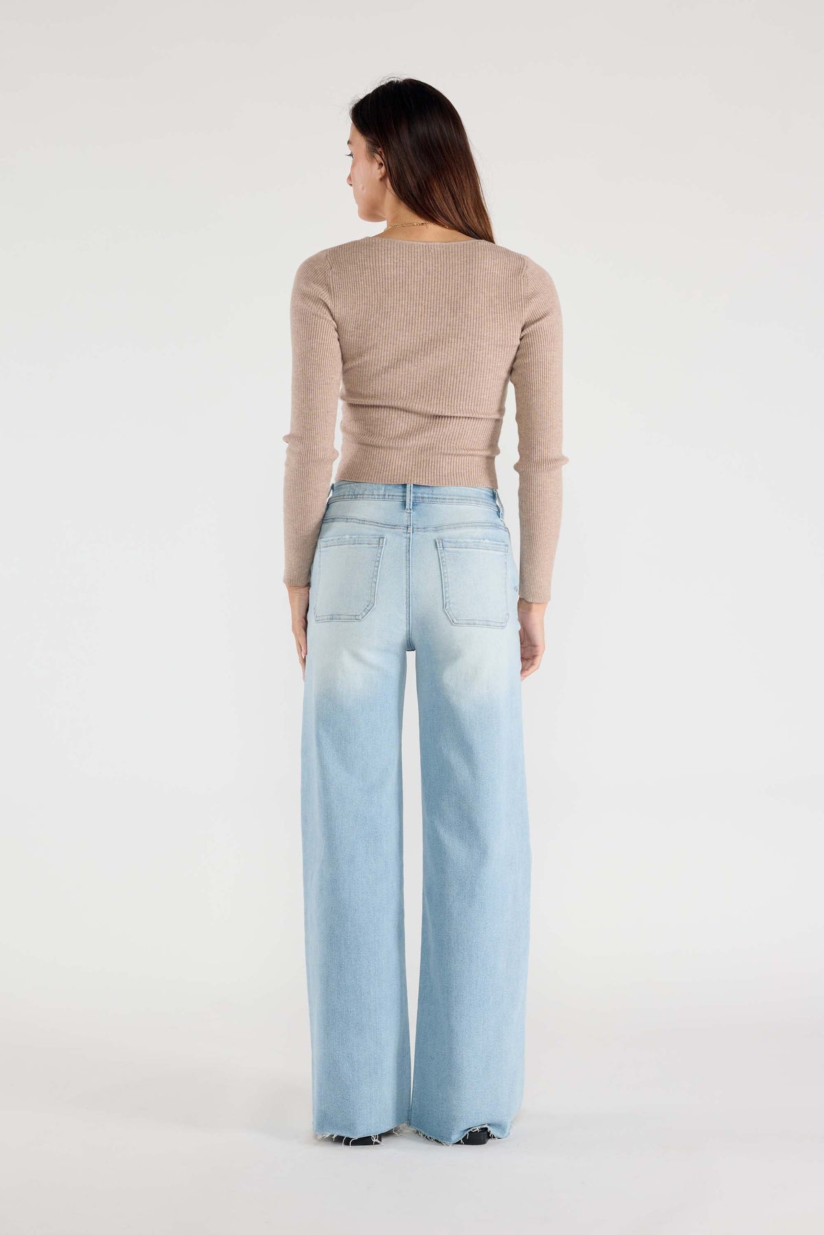 The Uma Jean - High Rise Relaxed Wide Leg with Waist String by Enjean in multiple washes