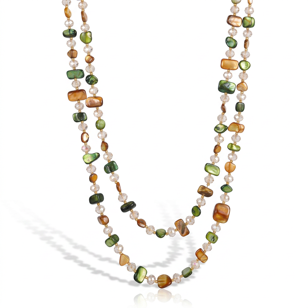 Shell Beaded Layered Necklace