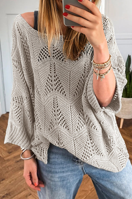 Hollowed Out Drapey Sweater in multiple colors