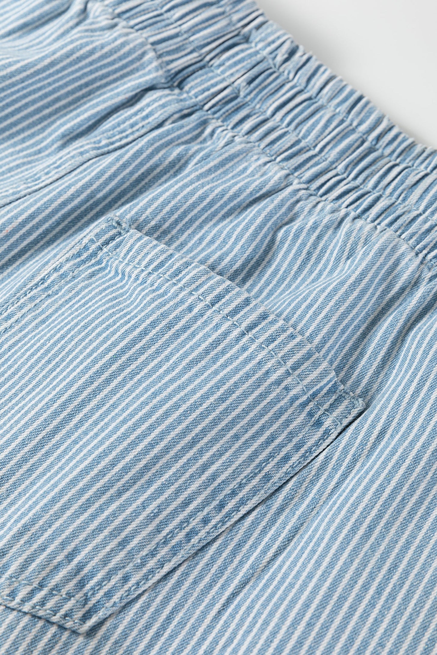 Honey Elastic Waist Shorts in sky blue