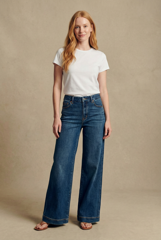 The Genevieve Jean - Relaxed High Rise Palazzo by Artemis Vintage