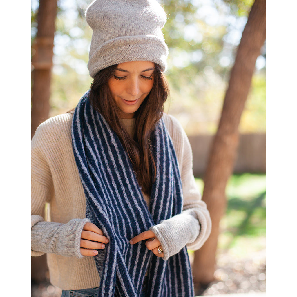 Essential Knit Alpaca Beanie in Gray