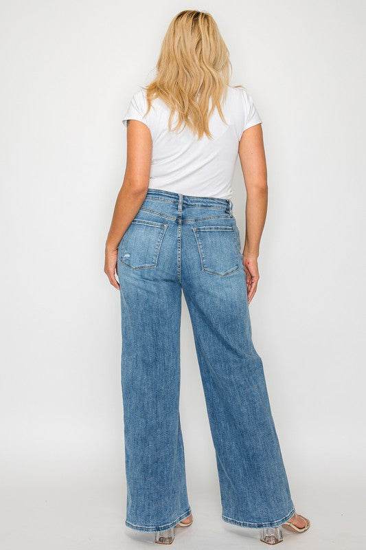 The Nadia Jean - High Rise Wide Leg Jeans by bytos