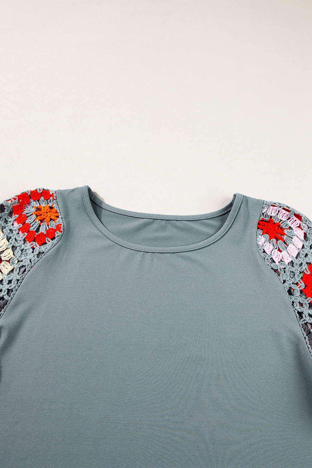Crochet Short Sleeve Blouse
