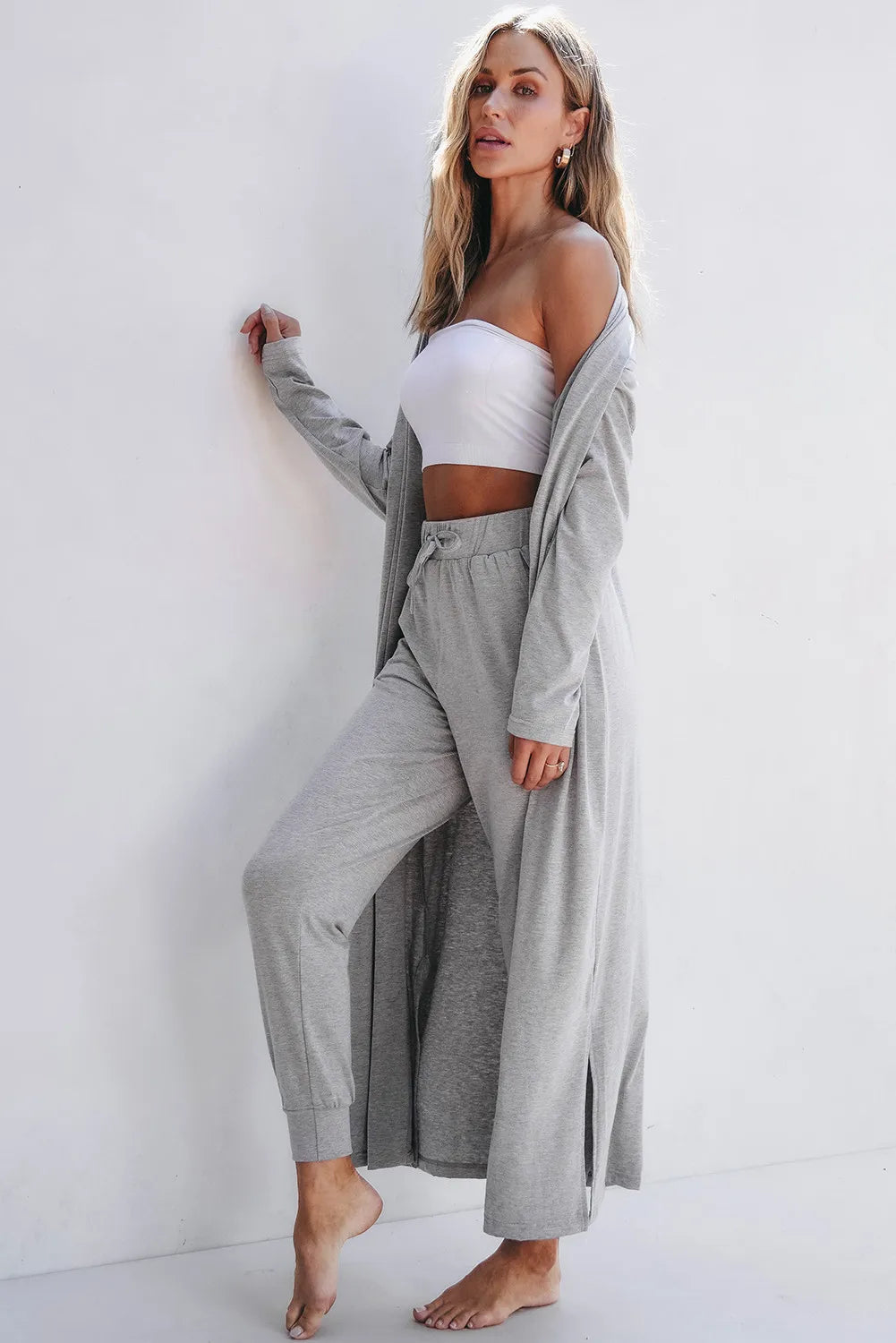 Mara Long Cardigan and Pants Lounge Set in multiple colors