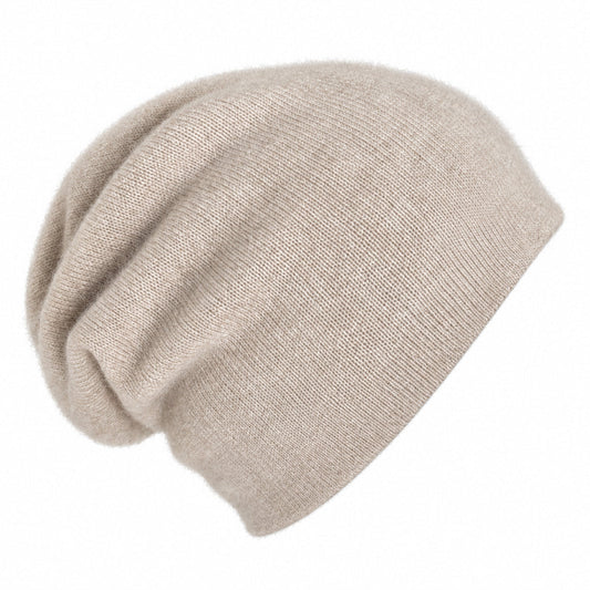 Reversible Cashmere Beanie in Mushroom
