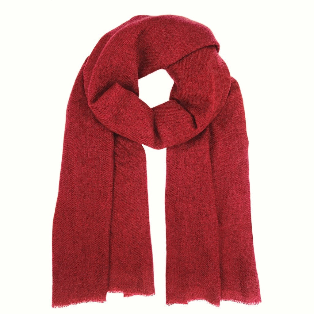 Berry Handloom Cashmere Scarf-0