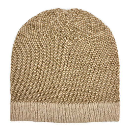 Interwoven Alpaca Beanie in Camel