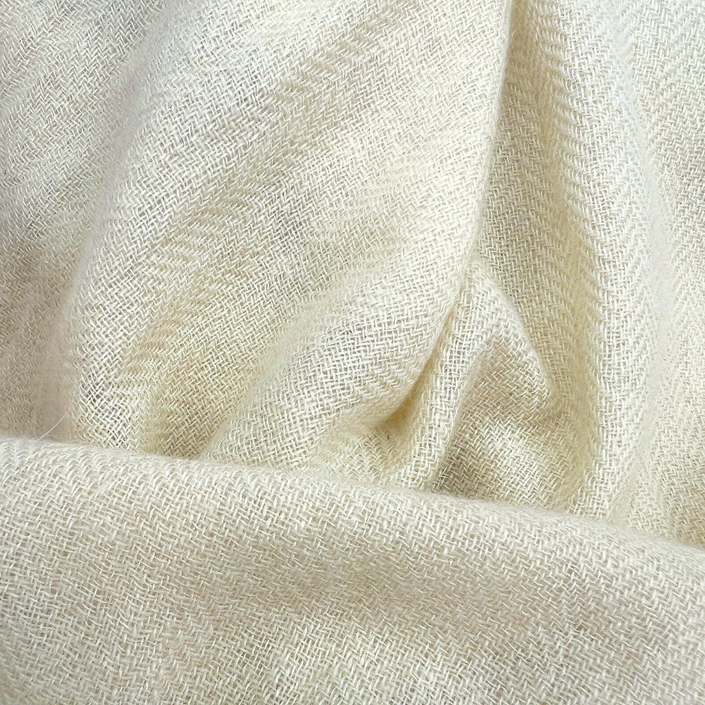 Champagne Herringbone Cashmere Scarf-1