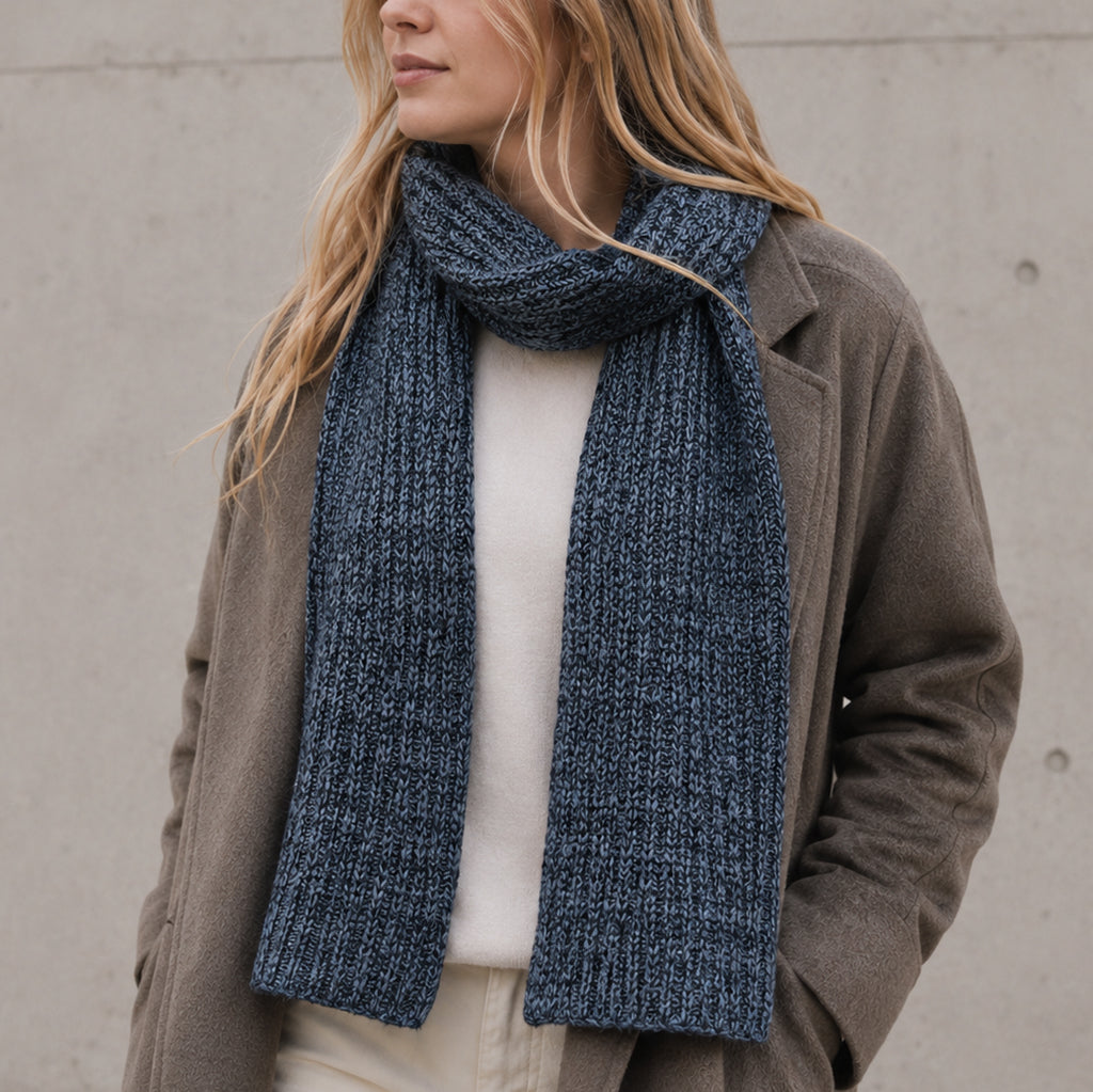 Marled Storm Knit Cashmere Scarf-1