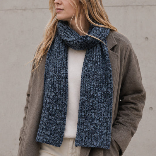 Marled Storm Knit Cashmere Scarf-1