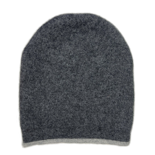 Charcoal + Ash Reversible Cashmere Beanie