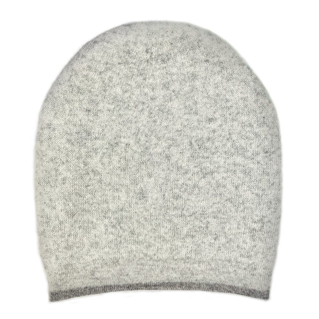 Reversible Cashmere Beanie in Classic Gray