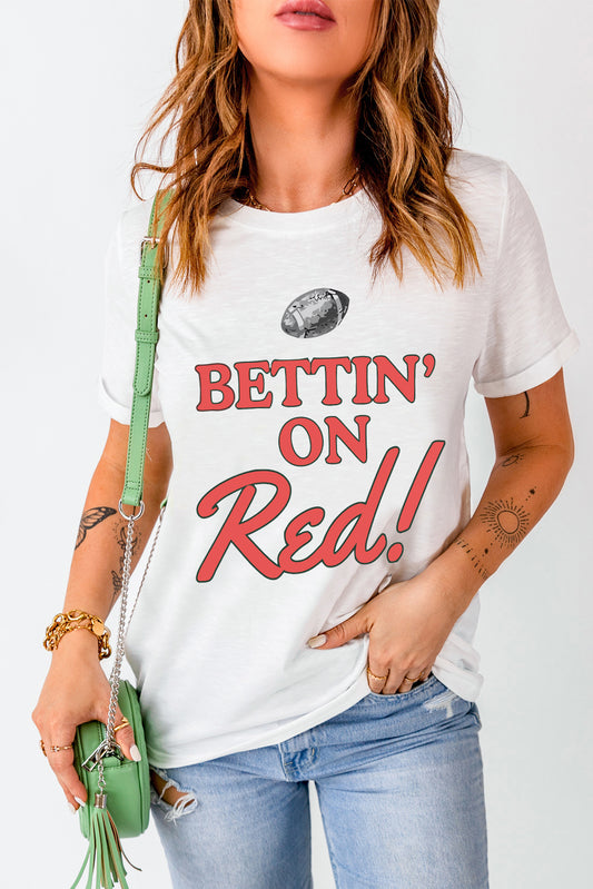 BETTIN ON Blue/Red T Shirt