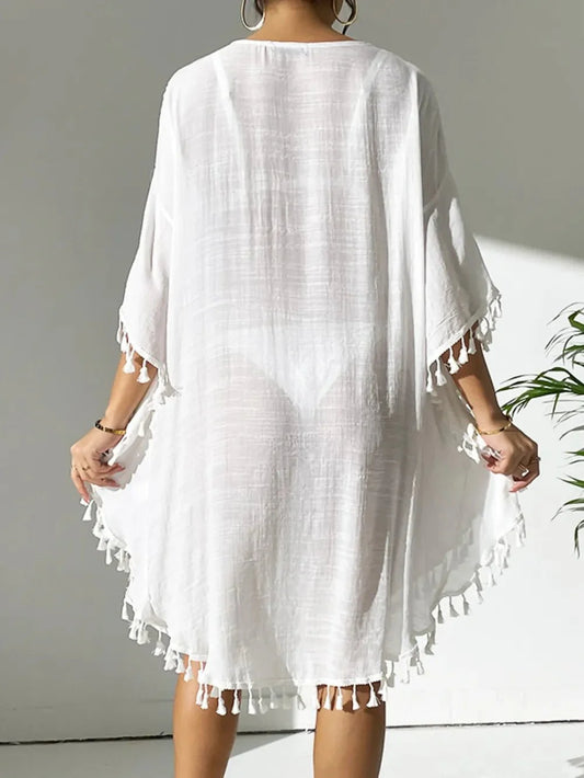Tassel Cutout Cover-Up in multiple colors