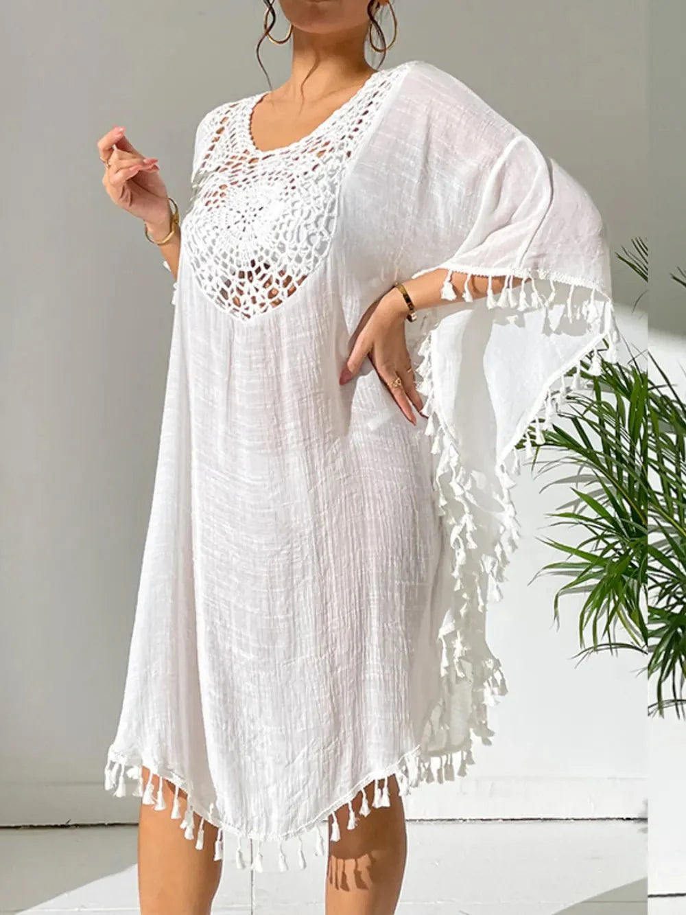 Tassel Cutout Cover-Up in multiple colors