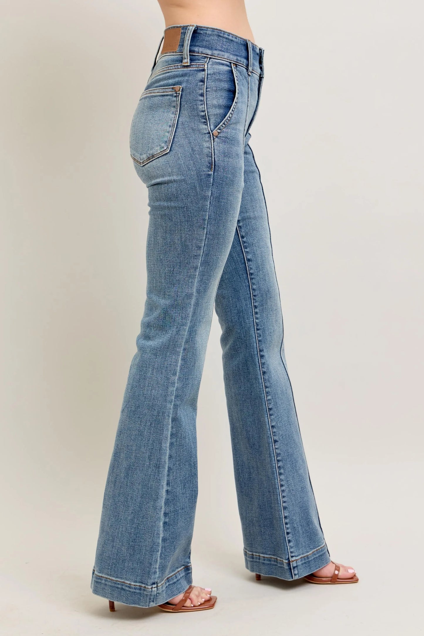 Judy Blue Full Size High-Waist Flare Denim Jeans with Front Seam Detail Plus Size-2