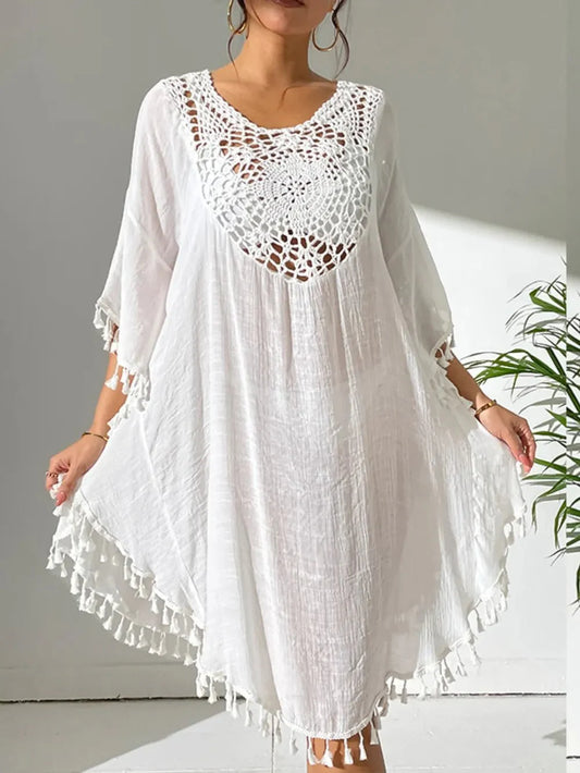 Tassel Cutout Cover-Up in multiple colors