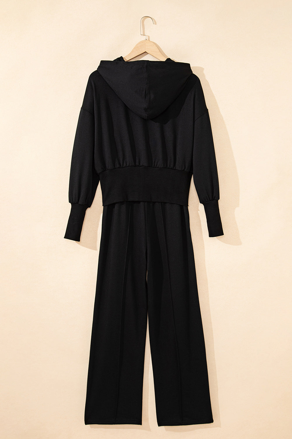 Double Zipper Hooded Jacket and Sweatpants Set in multiple colors