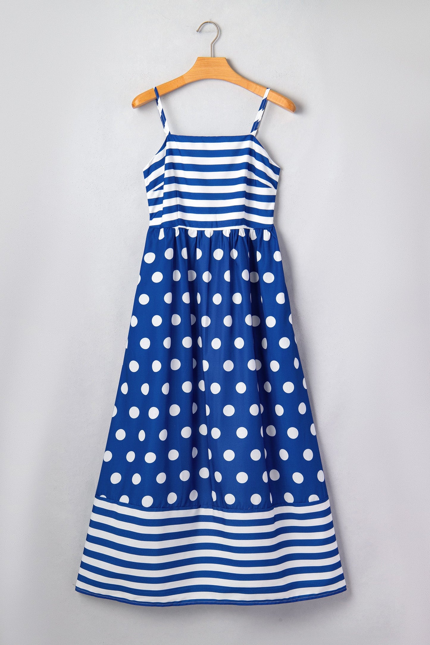 Striped Polka Dot Maxi Dress