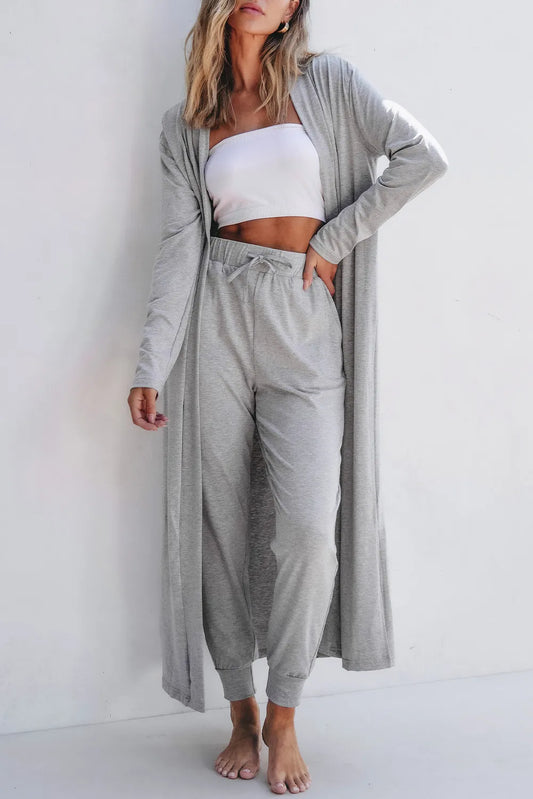 Mara Long Cardigan and Pants Lounge Set in multiple colors
