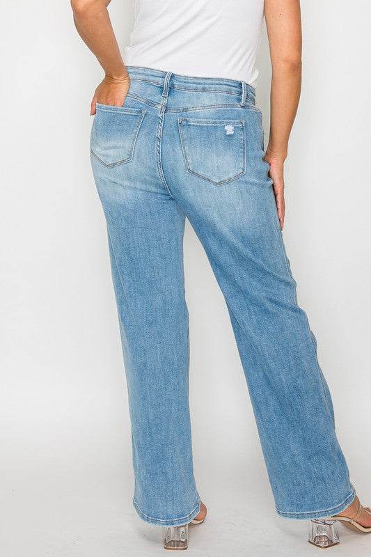 The Christy Jean - Distressed High Rise Straight by bytos