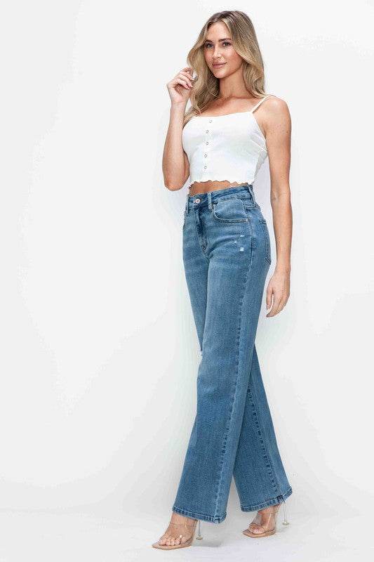 The Nadia Jean - High Rise Wide Leg Jeans by bytos