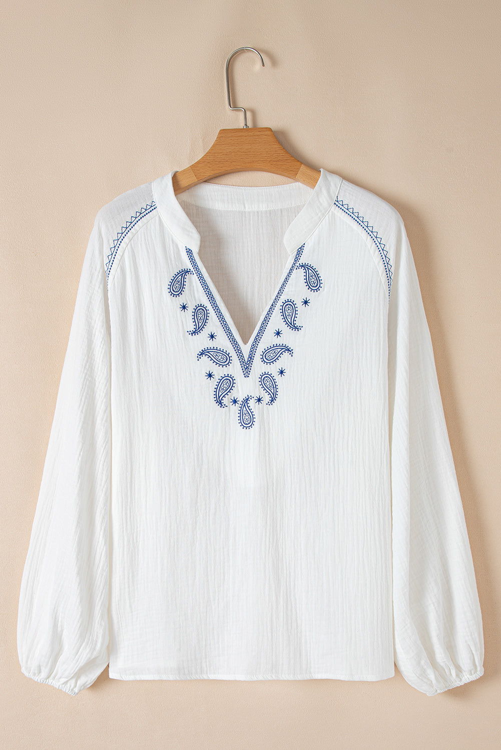 Paisley Embroidered Top