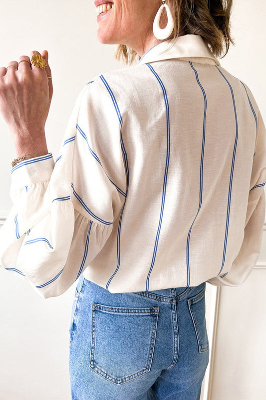 Drop Shoulder Stripe Shirt