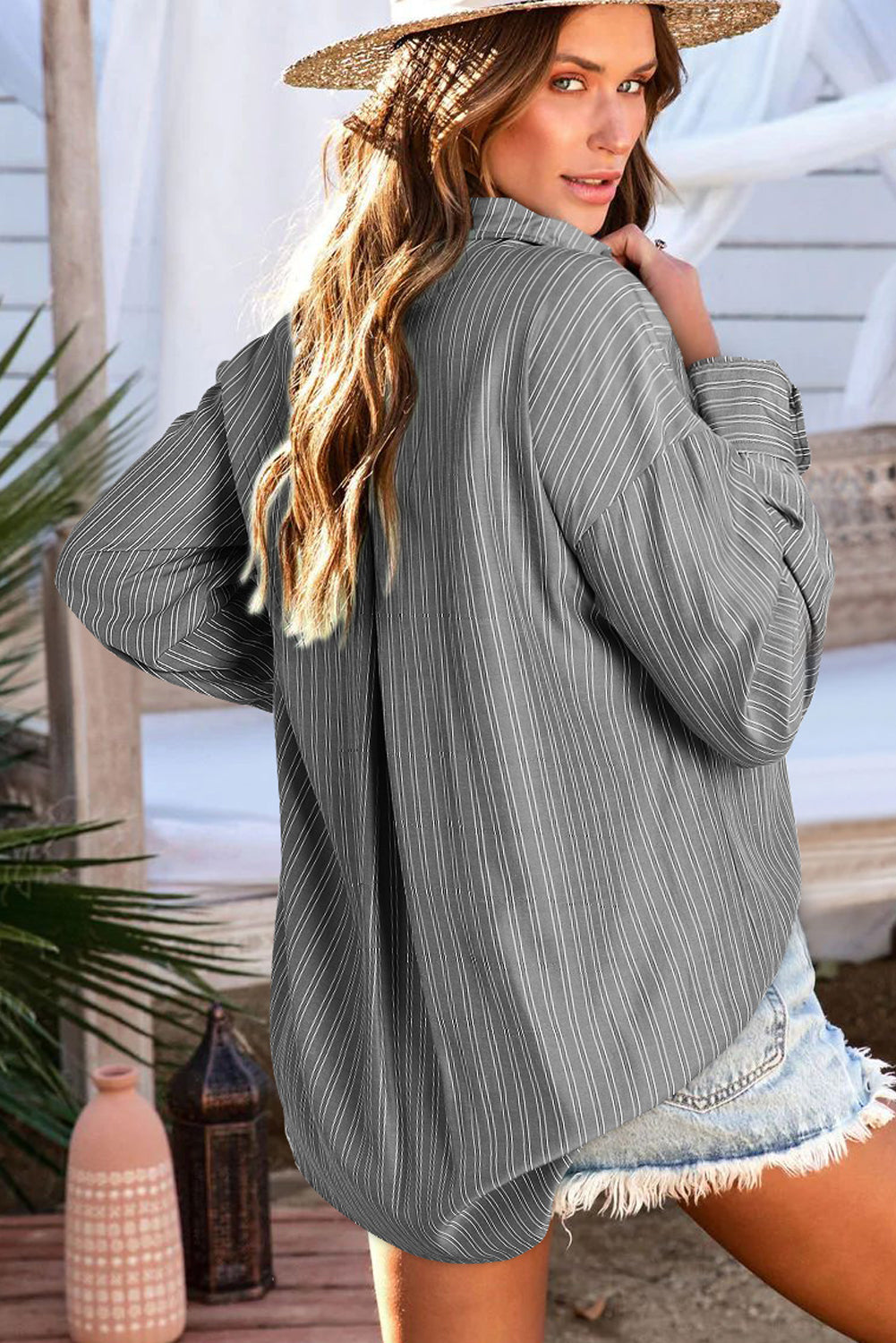 Button Down Striped Shirt