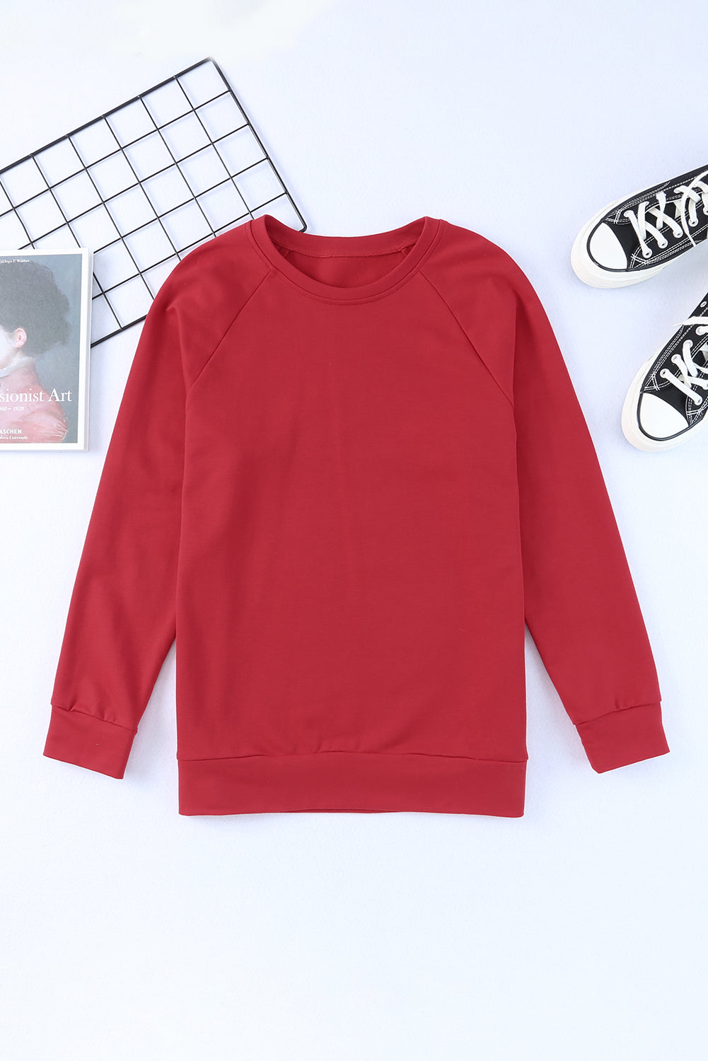Red Raglan Sweatshirt
