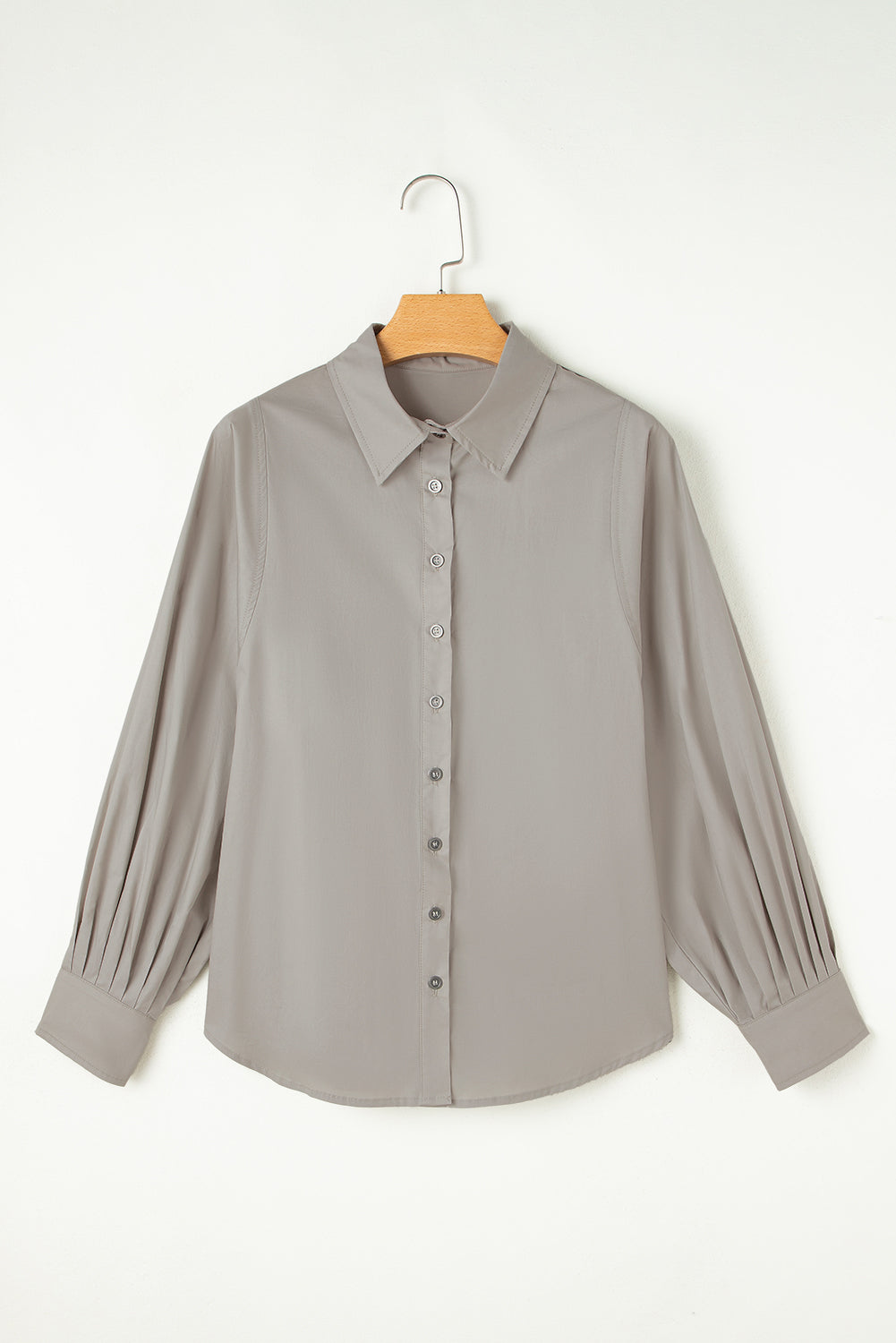 Side Slits Loose Fit Button Down Shirt